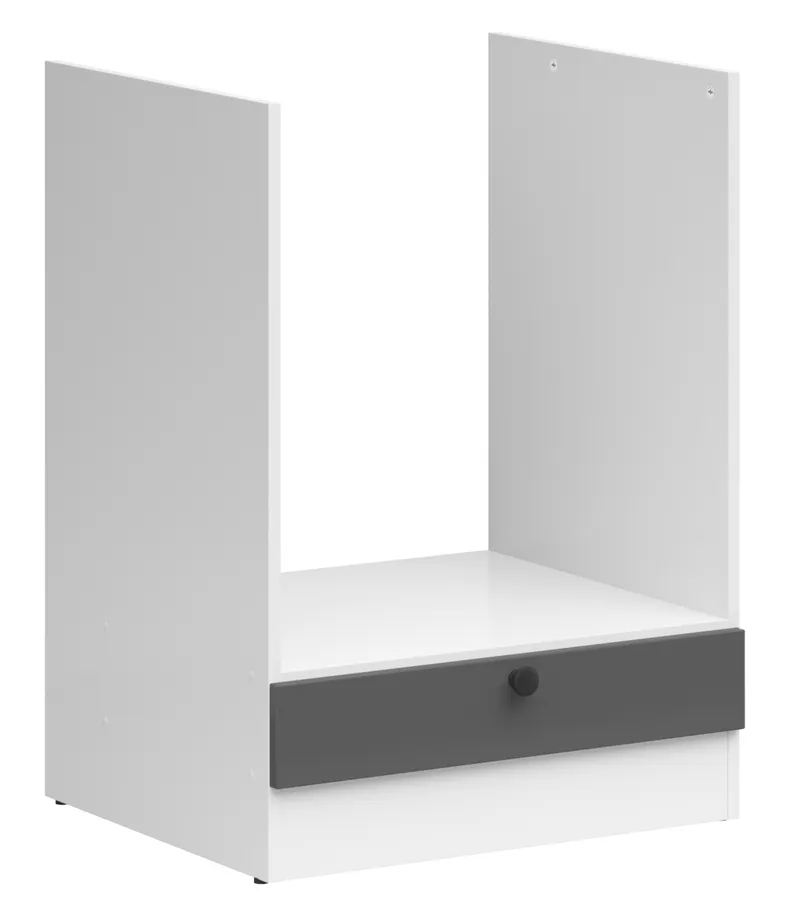 BRW Кухонный шкаф для встраиваемого духового шкафа Junona Line 60 см графит, белый/графит DPK/60/82_BBL-BI/GF фото №2