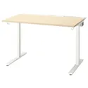 IKEA MITTZON МИТТЗОН, письменный стол, окл береза / белый, 120x80 см 995.260.46 фото thumb №1