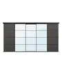 IKEA SKYTTA СКЮТТА / MEHAMN/AULI МЕХАМН/АУЛІ, комбінація розсувних дверцят, чорне/темно-сіре дзеркало, 376x205 см 595.001.33 фото