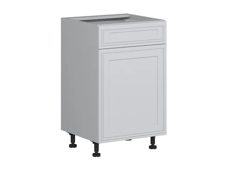 BRW Нижний кухонный шкаф Verdi 50 см левый с выдвижным ящиком светло-серый матовый, греноловый серый/светло-серый матовый FL_D1S_50/82_P/SMB-SZG/JSZM фото №2