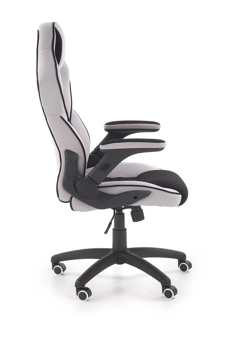 Крісло комп'ютерне офісне обертове HALMAR SONIC чорний / сірий, мембранна тканина фото №2