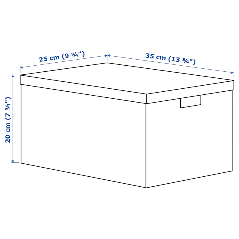 IKEA TJENA, контейнер с крышкой, белый черный/ точки, 25x35x20 см 706.010.55 фото №7