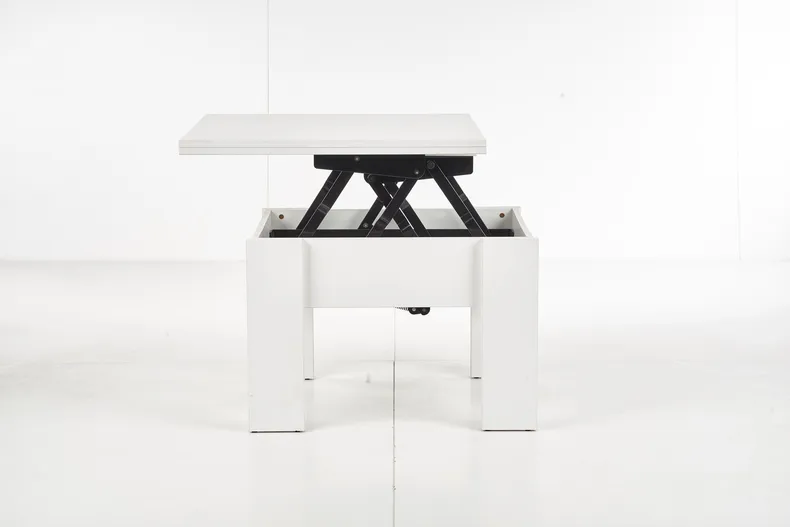 Журнальный столик-трансформер HALMAR SERAFIN 80-160x80 см белый фото №13