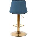 Барный стул бархатный MEBEL ELITE ARCOS Velvet, синий/золотой фото thumb №10