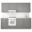 IKEA METOD МЕТОД, кухня, білий Maximera / сірий Bodbyn, 240x60x228 см 495.854.15 фото thumb №1