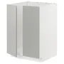 IKEA METOD МЕТОД, підлогова шафа для мийки+2 дверцят, білий / Хавсторп світло-сірий, 60x60 см 895.384.03 фото