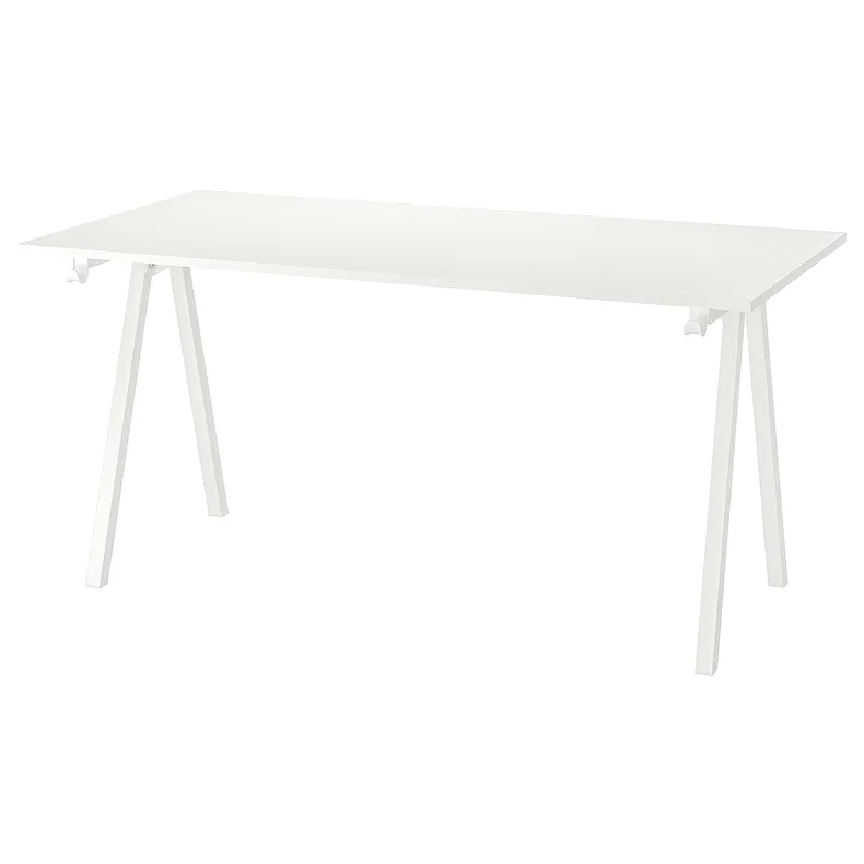 IKEA TROTTEN ТРОТТЕН, письмовий стіл, білий, 160x80 см 994.295.59 фото №1