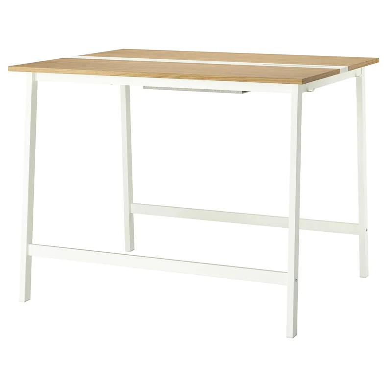 IKEA MITTZON МІТТЗОН, стіл для конференцій, дуб okl/білий, 140x108x105 см 695.334.68 фото №1