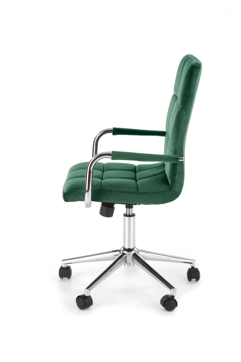 Кресло компьютерное офисное вращающееся HALMAR GONZO 4, темно-зеленый бархат фото №3