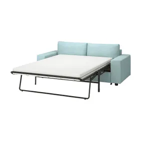 IKEA VIMLE ВІМЛЕ, 2-місний диван-ліжко, з широкими підлокітниками / САКСЕМАРА світло-синій 595.372.02 фото