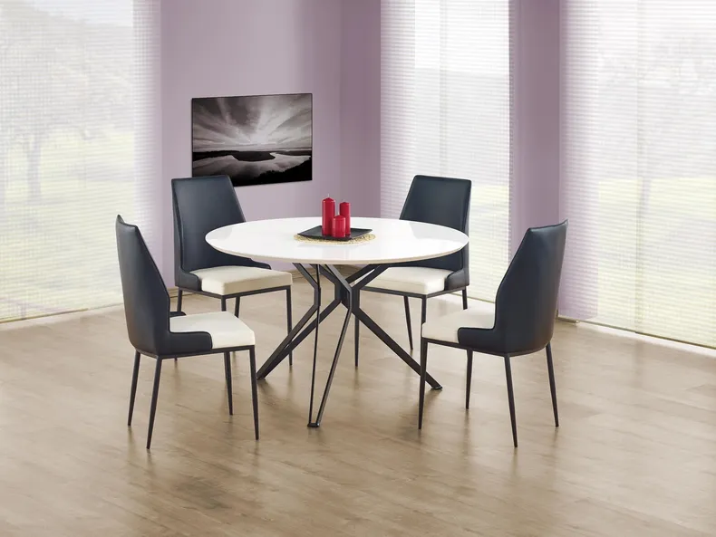 Кухонний стіл HALMAR PIXEL 120x120 см білий фото №2