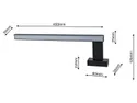 BRW Сяйво світлодіодний металевий настінний світильник для ванної кімнати чорний 086763 фото thumb №4