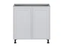 BRW Кухонный цокольный шкаф Верди 80 см двухдверный светло-серый матовый, греноловый серый/светло-серый матовый FL_D_80/82_L/P-SZG/JSZM фото thumb №1
