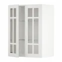 IKEA METOD МЕТОД, навесной шкаф / полки / 2стеклян двери, белый / Стенсунд белый, 60x80 см 094.607.90 фото thumb №1