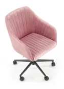 Крісло комп'ютерне офісне обертове HALMAR FRESCO, рожевий оксамит фото thumb №8