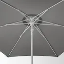 IKEA HÖGÖN ХЕГЕН, сонячна парасоля+опора, світло-сірий/Huvön сірий, 270 см 694.768.06 фото thumb №6