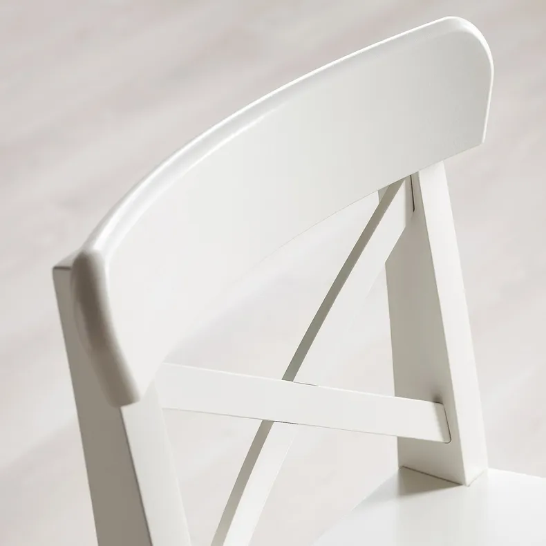 IKEA INGOLF ІНГОЛЬФ, барний стілець зі спинкою, білий, 63 см 101.226.47 фото №8