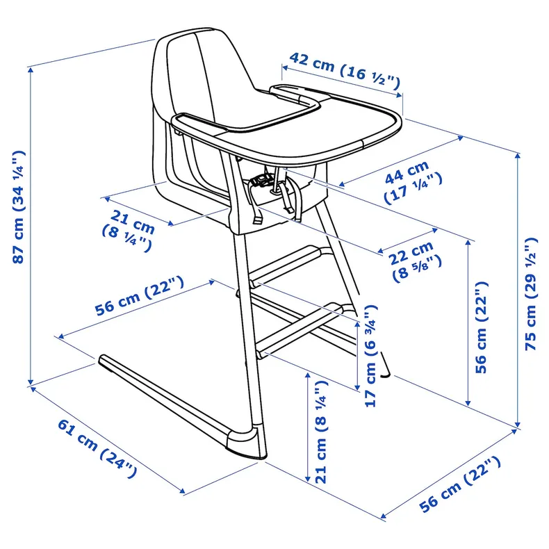 IKEA LANGUR ЛАНГУР, дитяч стіл/стільчик д/год зі стільн, білий 492.525.53 фото №10