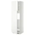 IKEA METOD МЕТОД, высокий шкаф д / холодильника / 2дверцы, белый / Рингхульт белый, 60x60x200 см 594.552.39 фото thumb №1
