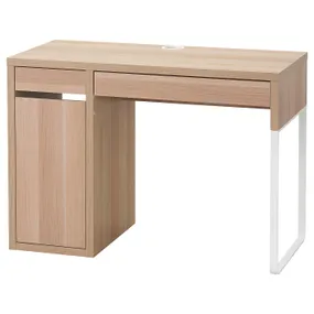 IKEA MICKE МІККЕ, письмовий стіл, білий морений дуб, 105x50 см 804.847.63 фото