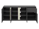 BRW Шкаф Manhattan RTV с дверцами и ящиком графит/камень серый, графит/камень серый RTV4D1S-GF/SZKA фото thumb №4