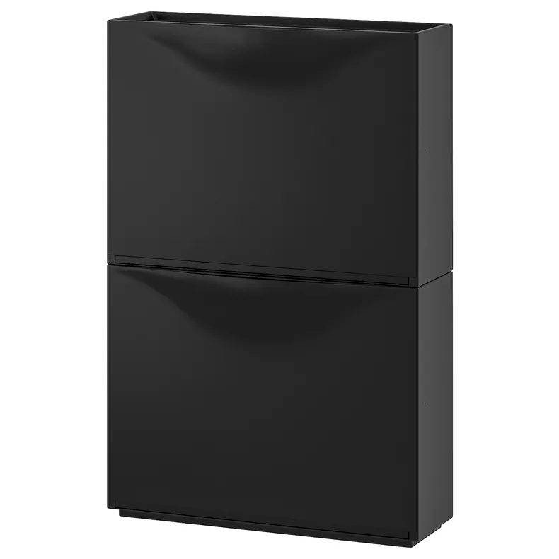 IKEA TRONES ТРОНС, шафа для взуття, чорний, 52x18x39 см 803.973.13 фото №1
