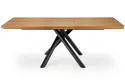 Кухонный стол раскладной HALMAR DERRICK 160-200x90 см натуральный дуб/черный фото thumb №1