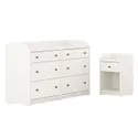 IKEA HAUGA ХАУГА, комплект мебели для спальни,2 предм, белый 894.833.87 фото thumb №1