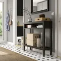 IKEA IDANÄS ИДАНЭС, консольный стол, тёмно-коричневый с пятнами, 104x32x95 см 504.878.76 фото thumb №2