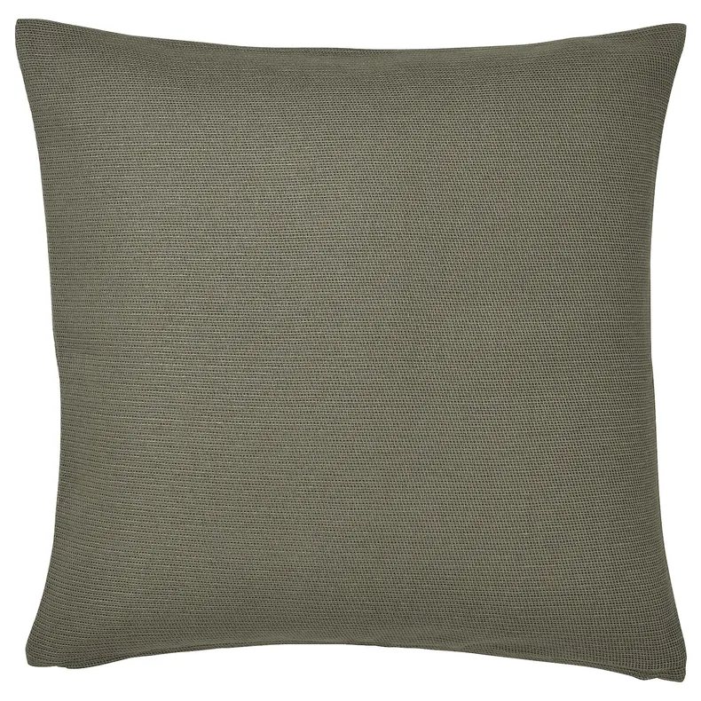 IKEA JORDTISTEL ЙОРДТИСТЕЛ, чехол на подушку, серо-зеленый, 50x50 см 105.307.92 фото №1