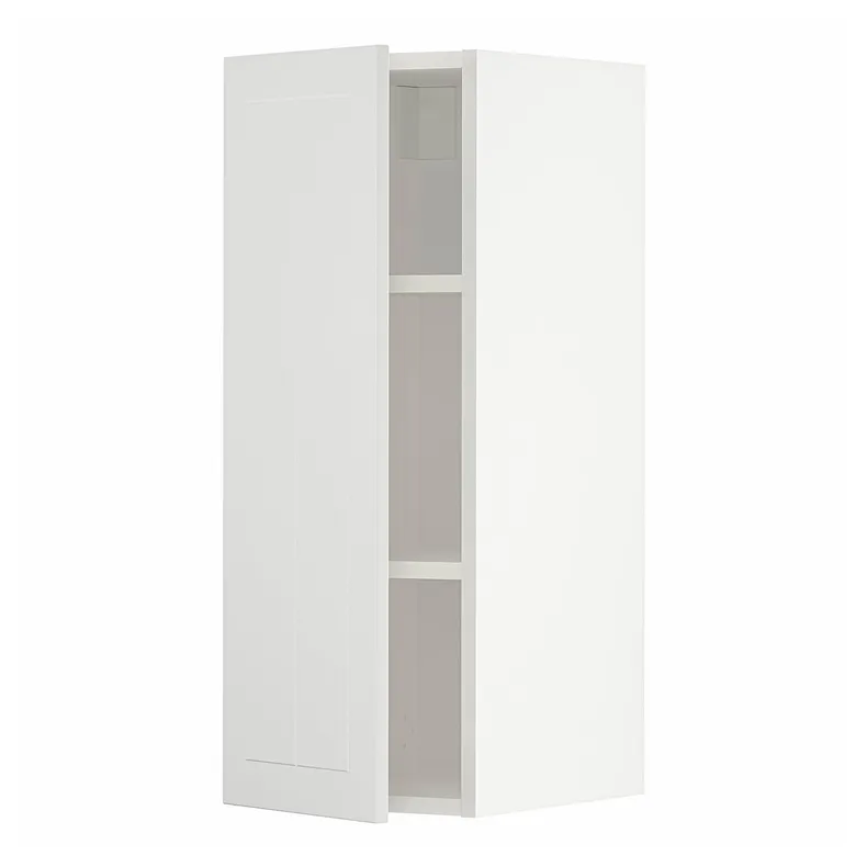 IKEA METOD МЕТОД, навесной шкаф с полками, белый / Стенсунд белый, 30x80 см 694.669.68 фото №1