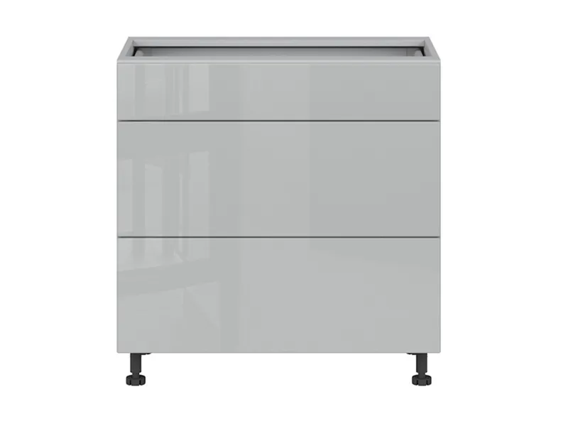 BRW Базовый шкаф для кухни Top Line 80 см с ящиками с плавным закрыванием серый глянец, серый гранола/серый глянец TV_D3S_80/82_2STB/STB-SZG/SP фото №1