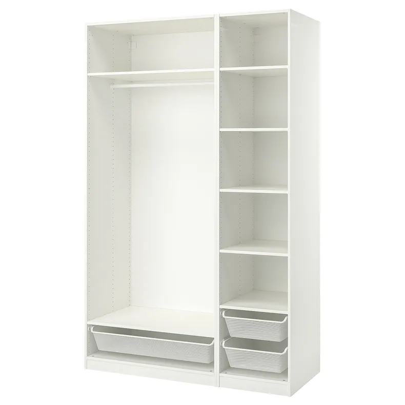 IKEA PAX ПАКС, гардероб, комбінація, білий, 150x58x236 см 693.856.70 фото №1