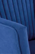 Мягкое кресло бархатное HALMAR DELGADO BLUVEL 86, темно синий фото thumb №3