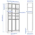 IKEA BILLY БІЛЛІ / OXBERG ОКСБЕРГ, книжкова шафа, білий / скло, 120x30x237 см 592.177.24 фото thumb №4