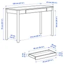 IKEA TONSTAD ТОНСТАД, письмовий стіл, вершки, 120x47 см 805.382.09 фото thumb №2