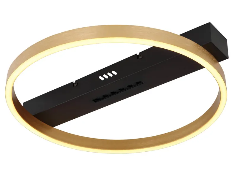 BRW Стельовий світлодіодний світильник Luffy з чорного та золотого металу 091494 фото №5
