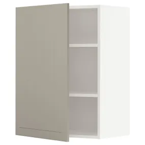 IKEA METOD МЕТОД, шафа навісна із полицями, білий / стенсундський бежевий, 60x80 см 794.557.90 фото