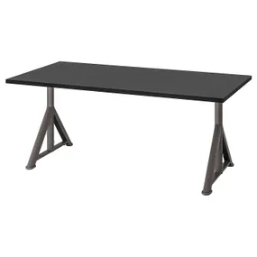 IKEA IDÅSEN ІДОСЕН, письмовий стіл, чорний / темно-сірий, 160x80 см 592.810.36 фото