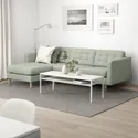 IKEA LANDSKRONA ЛАНДСКРУНА, 3-місний диван, з кушеткою / ГУННАРЕД світло-зелений / під дерево 692.726.87 фото thumb №2