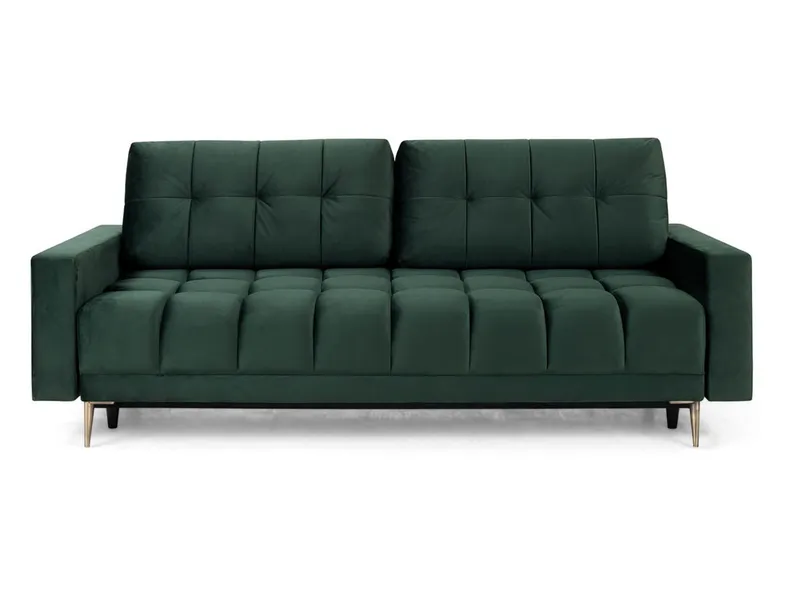 BRW Тримісний диван-ліжко Belmira з велюровим ящиком зелений, Riviera 38 Green SO3-BELMIRA-LX_3DL-GR1_BA42EB фото №1
