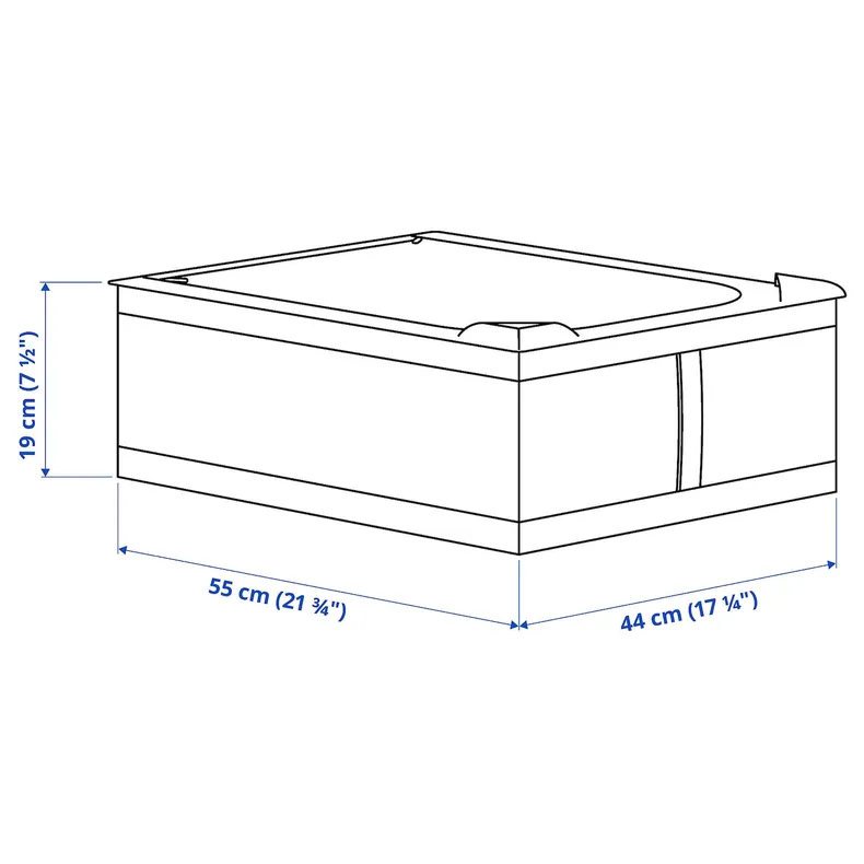 IKEA SKUBB СКУББ, коробка для зберігання, темно-сірий, 44x55x19 см 203.999.99 фото №5