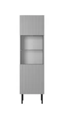 Витрина HALMAR ASENSIO W-1 50x42 см, светлый серый, ножки : черные фото thumb №4