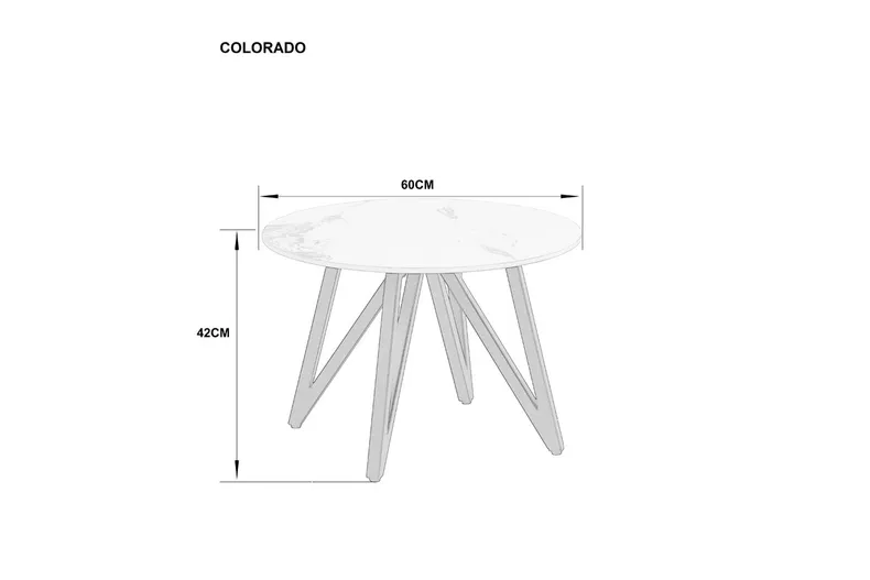 INTARSIO Журнальный столик COLORADO белый глянец/черный фото №3