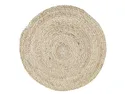 BRW Плетеный коврик из кукурузной соломы бежевый 091333 фото thumb №1