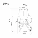 Кухонний стілець HALMAR K553 сірий фото thumb №2