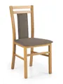 Кухонний стілець HALMAR HUBERT8 вільха/коричневий фото