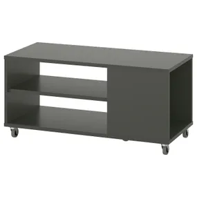 IKEA VIHALS ВІХАЛЬС, журнальний столик, темно-сірий, 91x37 см 905.429.32 фото