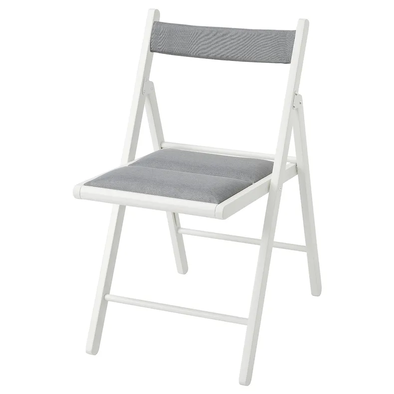 IKEA FRÖSVI ФРЕСВІ, стілець складаний, білий/КНІСА світло-сірий 205.343.32 фото №1