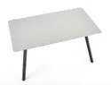 Стол кухонный HALMAR BALROG 140x80 см, каркас - черный, столешница - светло-серая фото thumb №9